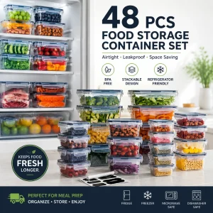 48-Piece BPA-Free Food Storage Set