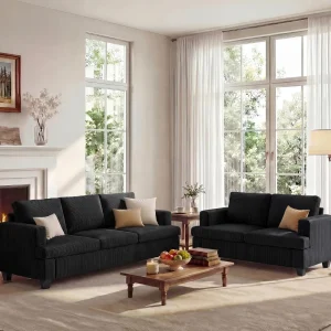 Sleeper Loveseat & 3 Seater Sofa Set,