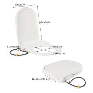 Non-Electric Bidet Toilet Seat Toilet Bidet Lid Fits Elongated Toilets