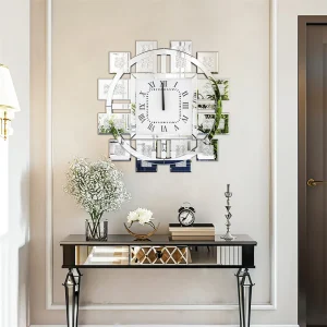 60CM Decorative Wall Clock with Silver